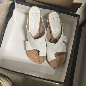 Donald J. Pliner Cream Women's Wedge Sandals